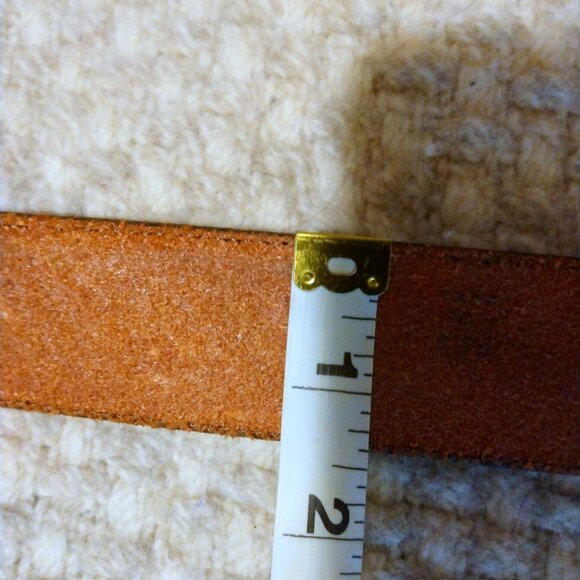 Silver Creek Basket-Weave Leather Belt Sz 50 w/ Jack Daniel’s Brass Buckle - Picture 10 of 12